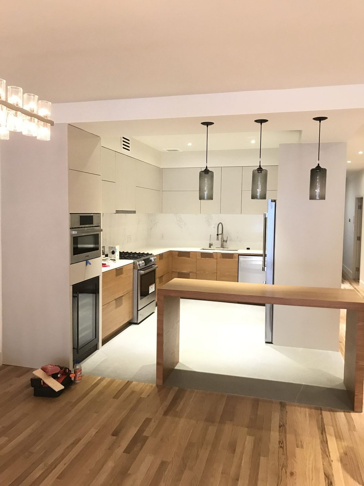 Kitchen remodeling project in New York City by general contractor Art-Tech Construction Corp